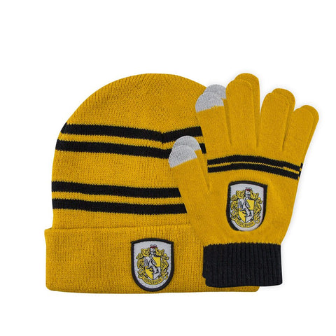 Potter Kids Beanie & Handschuhe Set Hufflepuff Touchscreen-tauglich