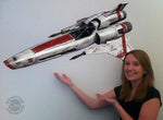 Colonial Viper Battlestar Galactica Wandaufkleber - 122 cm lang!