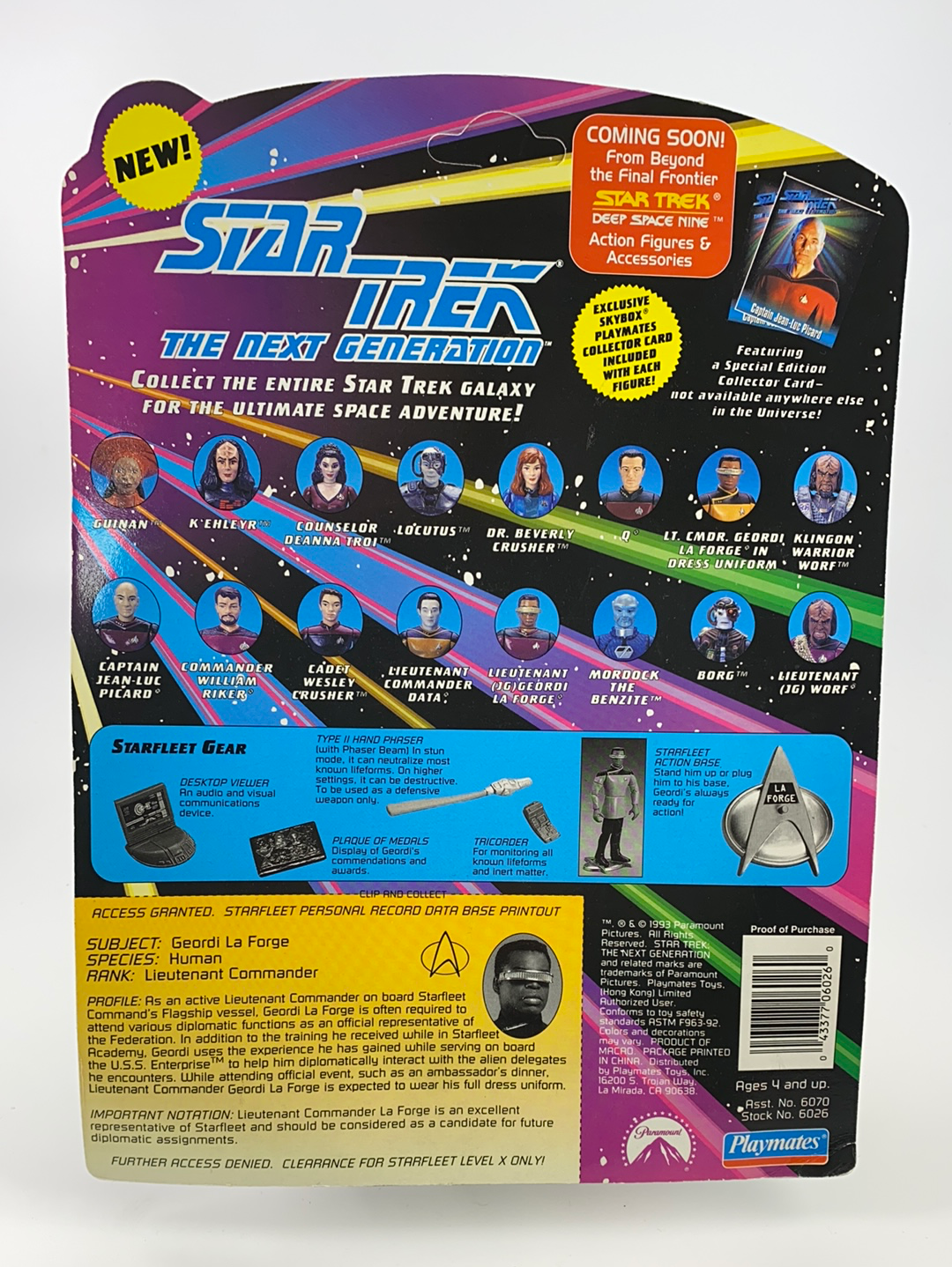 Lt. Commander Geordi la Forge/ Dress Uniform Playmates Actionfigur