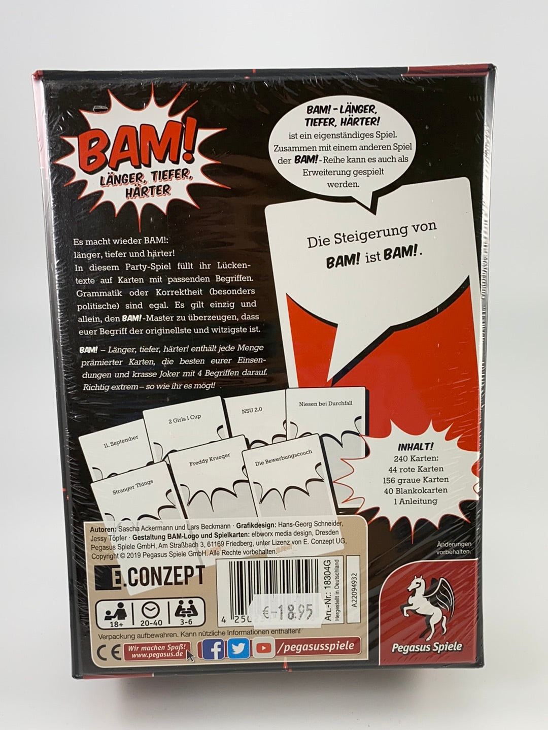 Spiel: BAM! Länger, tiefer, härter, ab 18 Jahren