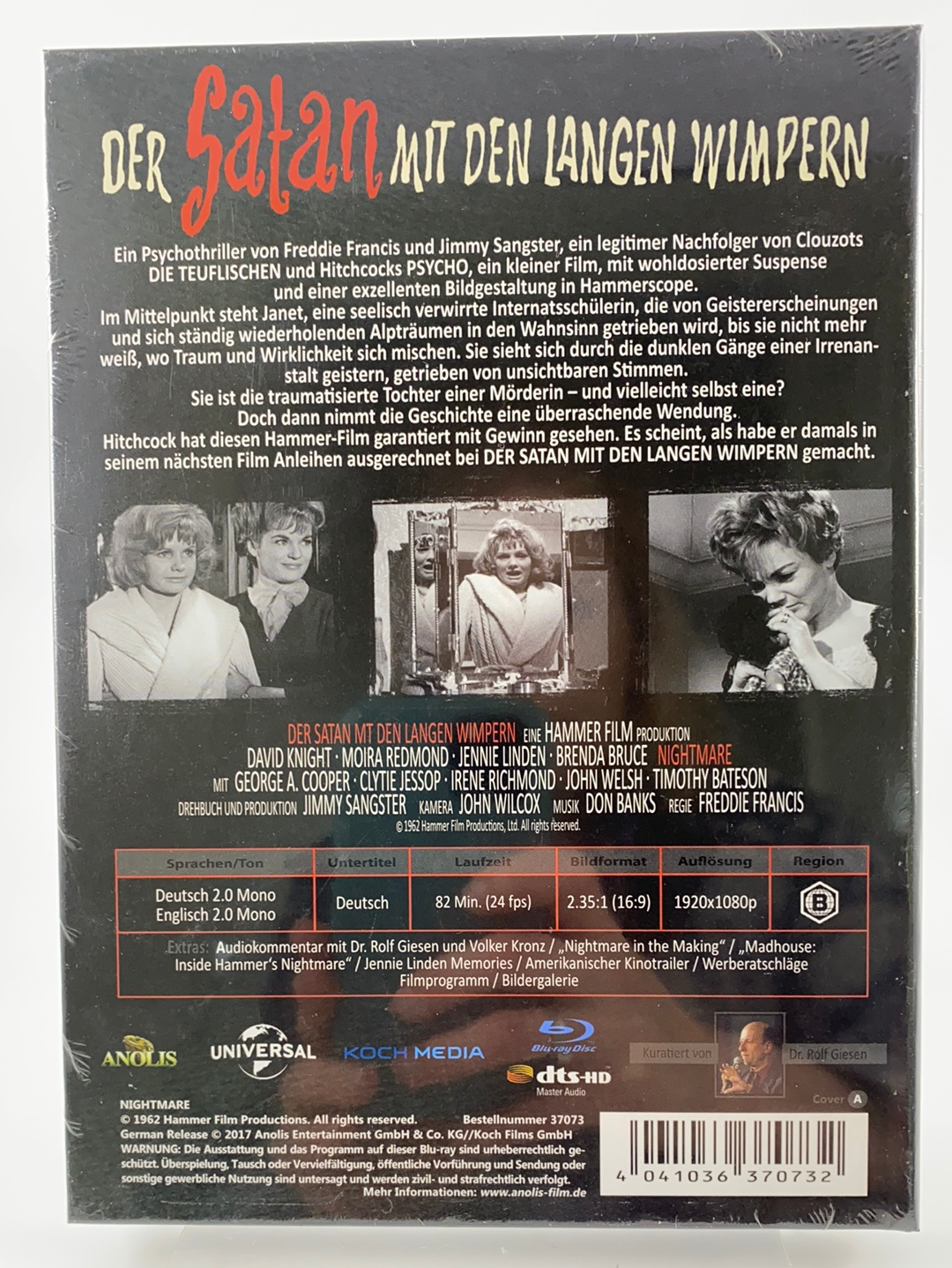 Der Satan mit den langen Wimpern, DVD