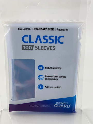 100 Classic Card Sleeves Transparent