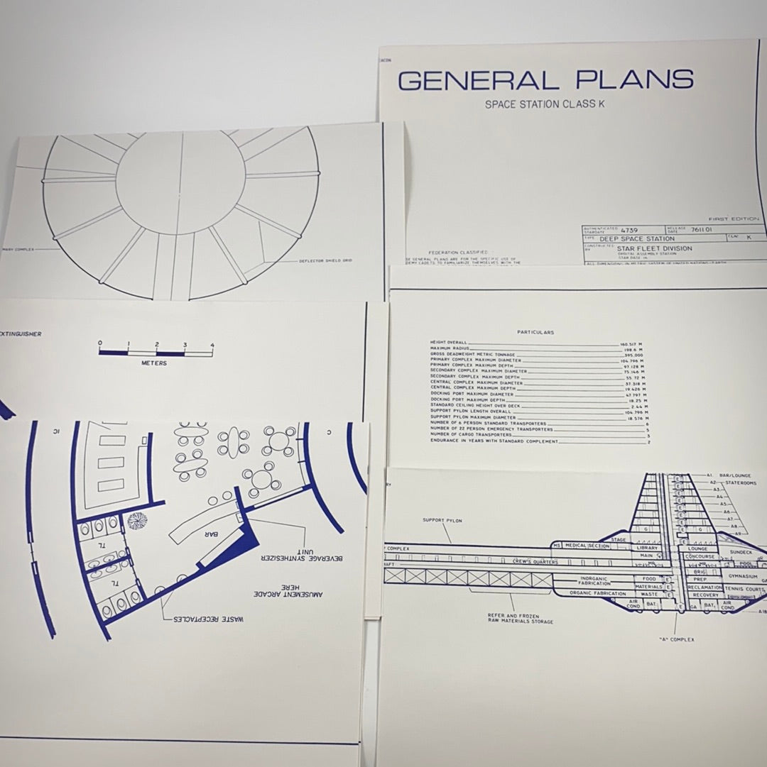 Space Station K-7 Plans Blueprint / Tech.Zeichnung