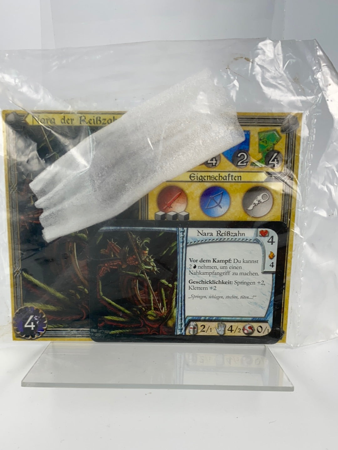 Descent/Runebound: Nara der Reißzahn Promo karte + Figur OvP