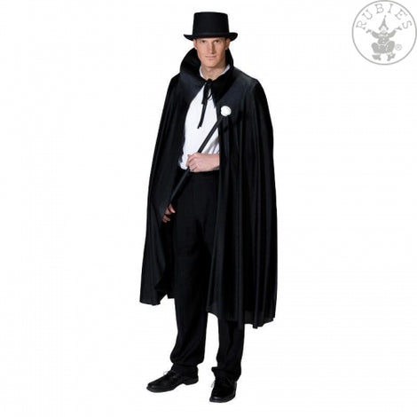Schwarzes Cape mit breitem Stehkragen