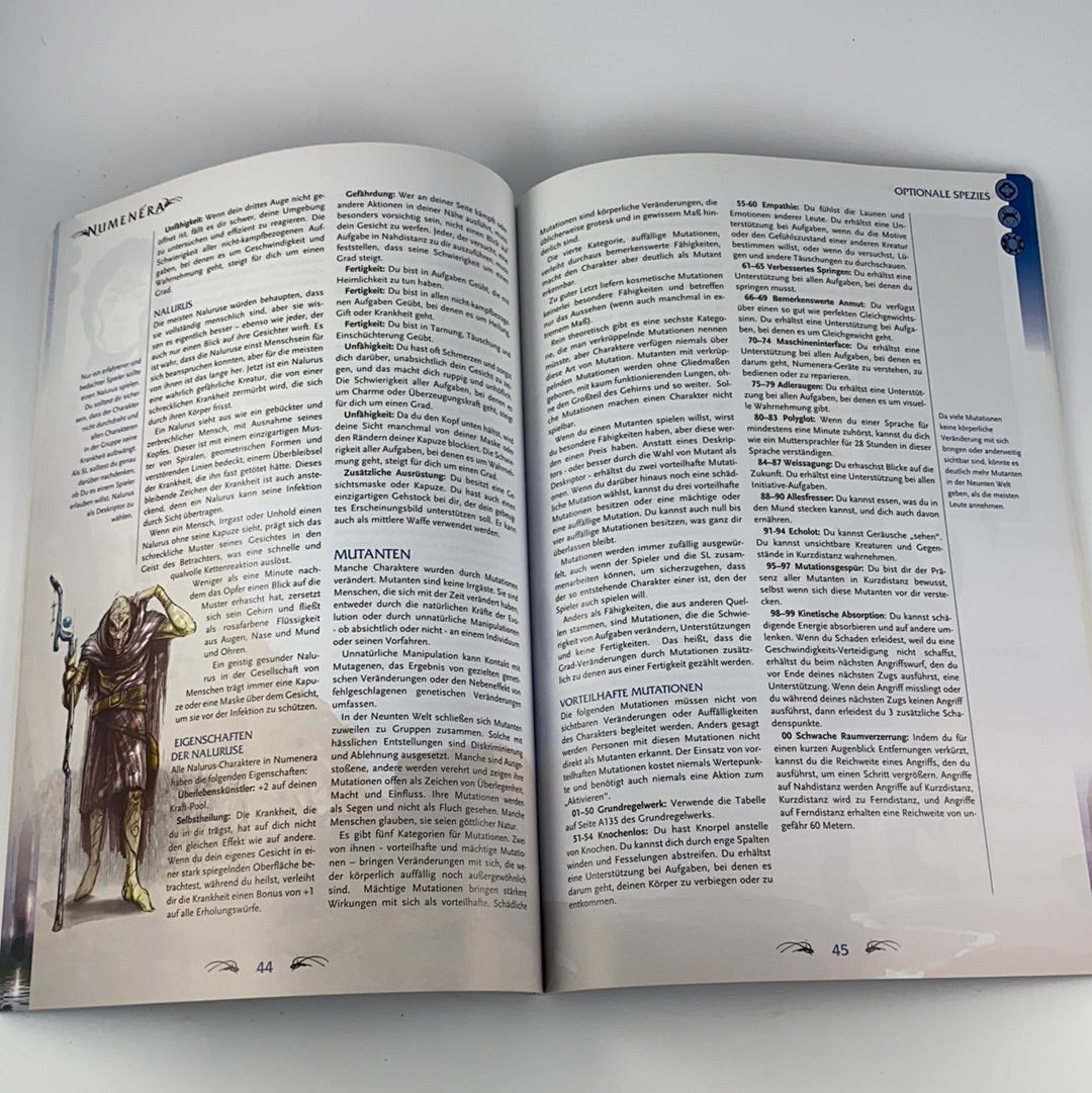 Numenera Charakter-Optionen