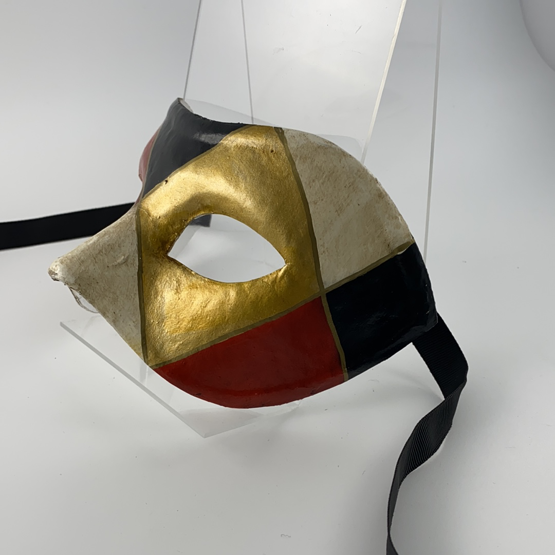 Venezianische Maske Colombina Arlecchino Classico