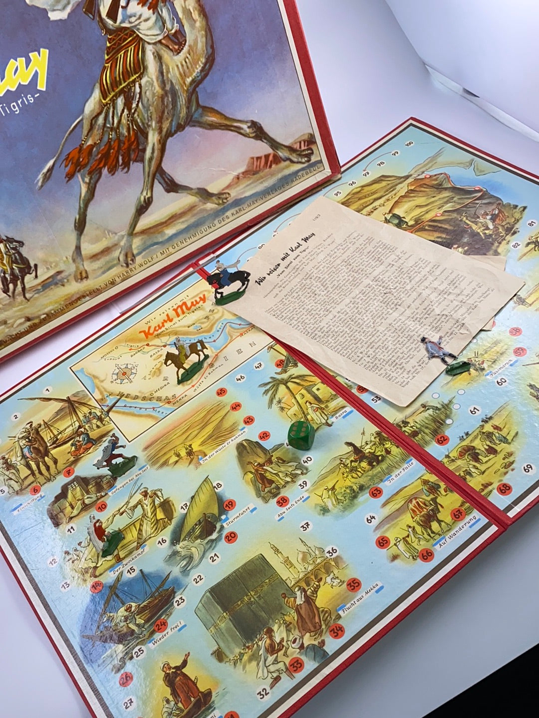 Wir reisen mit Karl May-vom Sinai zum Tigirs - Znn Brettspiel 50er