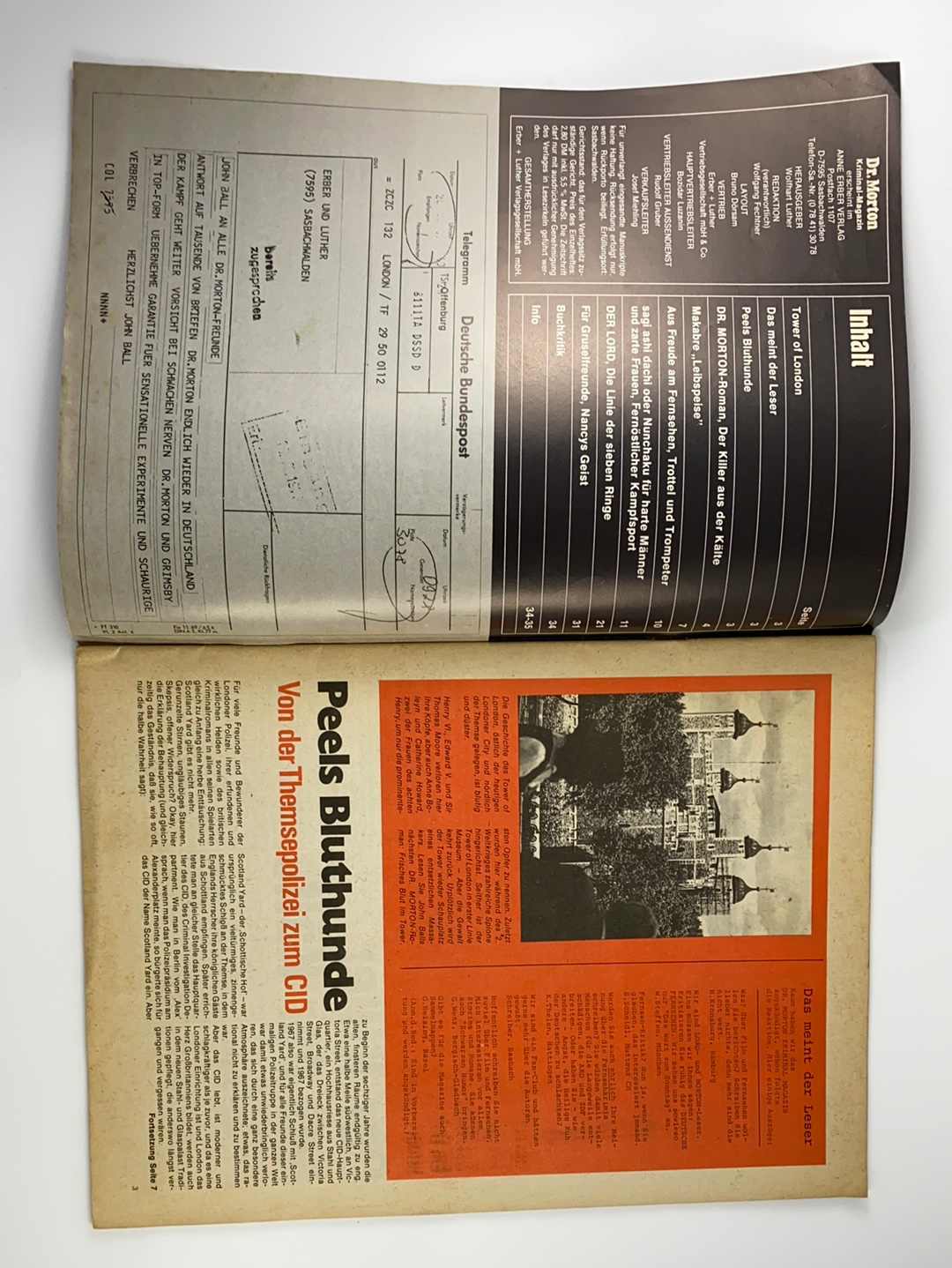Dr. Morton Kriminal Magazin Nr. 1