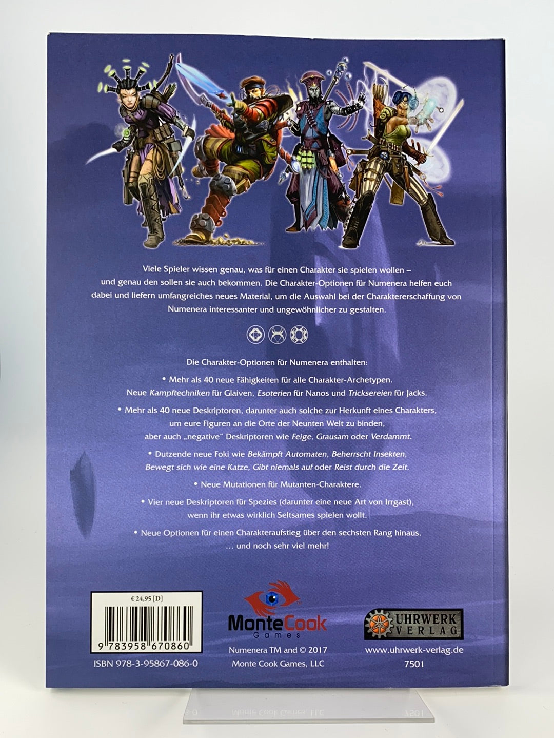 Numenera Charakter-Optionen