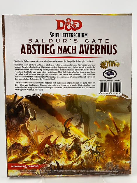 D & D Dungeons & Dragons Abstieg nach Avernus Spieleiterschirm