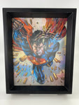 Superman 3-D Bild im Rahmen