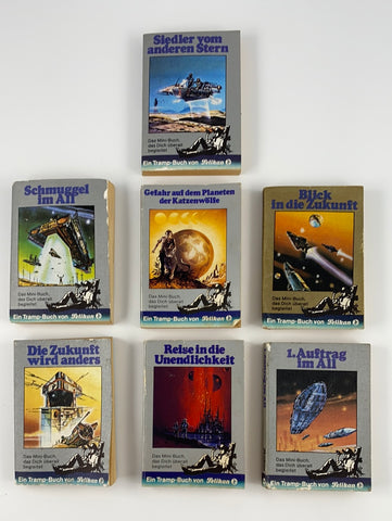 Pelikan Tramp Mini-Buch Set Science Fiction - Titel ,7 Stk.