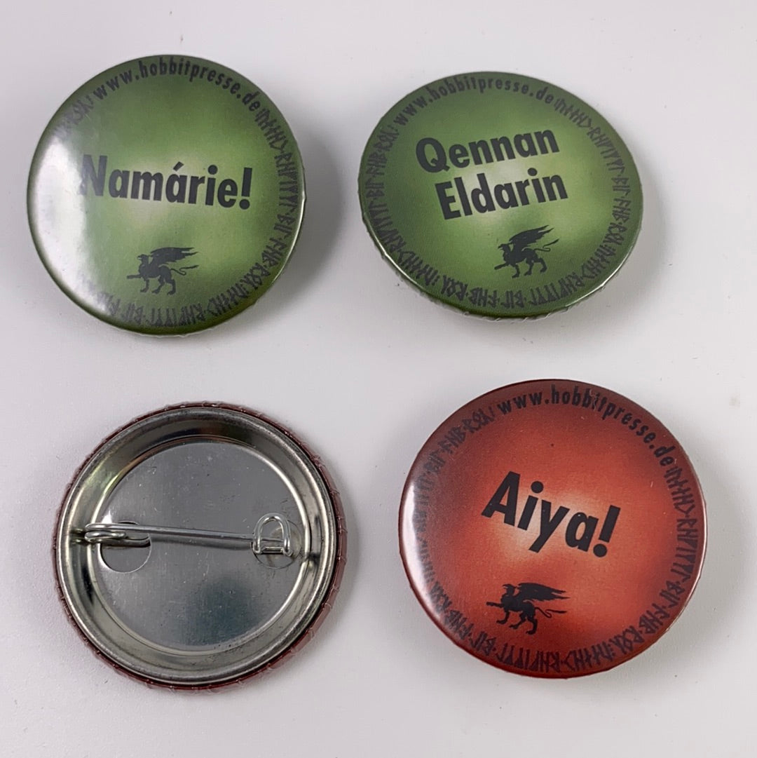 Herr der Ringe Buttons elbisch, 4 Stück